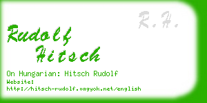 rudolf hitsch business card